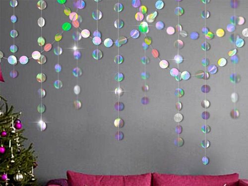 Guirlande de 4 m à paillettes étoiles pour décorations de fête