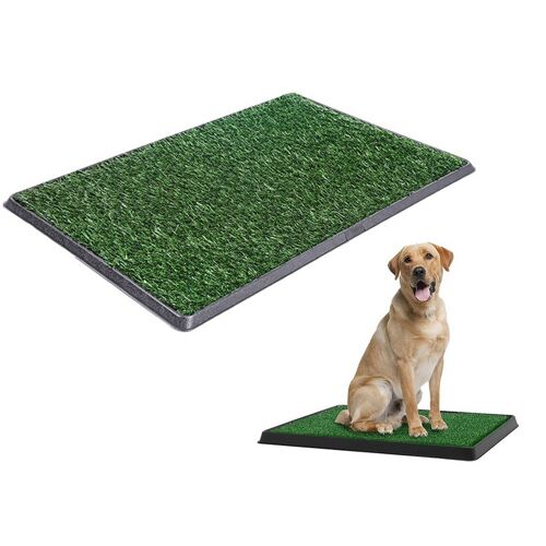 Tapis D'apprentissage De La Propreté Pour Chien En Gazon Artificiel Avec Plateau Pour L'entraînement En Intérieur