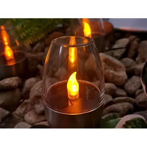 Lot de 6 bougies solaires à effet flamme vacillante pour la décoration du jardin et de la terrasse