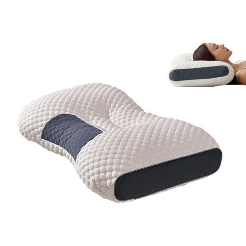 Oreiller Ergonomique De Soutien Cervical 60 X 40 Cm Pour Dormir Et Voyager 