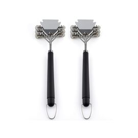 Ensemble de 2 brosses et grattoirs pour nettoyer les grilles et les cuisinières de barbecue