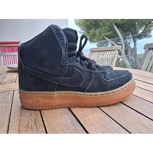 Nike Air Force 1 High '07 Lv8 Suede Noir Gum Marron Moyen