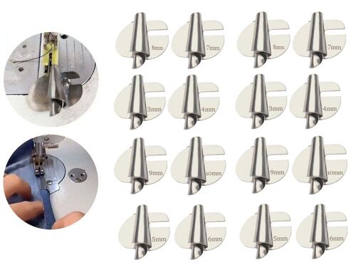 Jeu de 16 pieds ourleurs roulés 3-10 mm pour machines à coudre