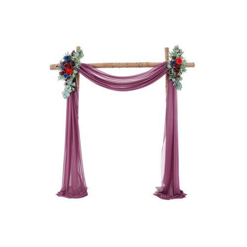 Tissu En Mousseline Rose Pour Arche De Mariage, 75 X 600 Cm