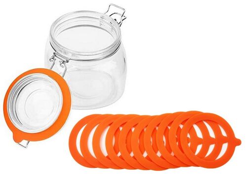 Lot de 10 joints en silicone pour couvercles de bocaux Mason - Anneaux d'étanchéité