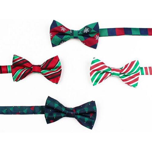 Ensemble de 4 n?uds papillon ajustables pour hommes, accessoires de fête de Noël
