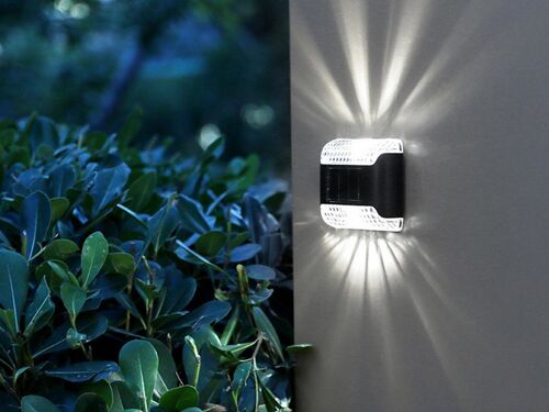 Lot De 8 Lampes Solaires Murales D'extérieur Étanches Pour Jardin, Lumière Blanche