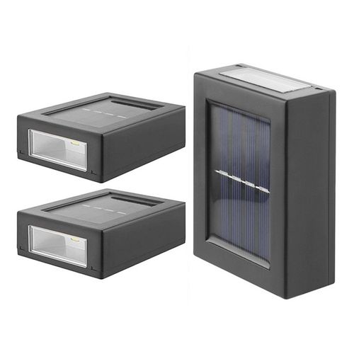 Lampe Solaire Murale D'extérieur, 2 Pièces, Lampe De Jardin, Lumières Chaudes