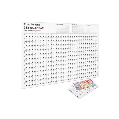 Calendrier Mural 2024 Avec Autocollants Et Agenda Quotidien