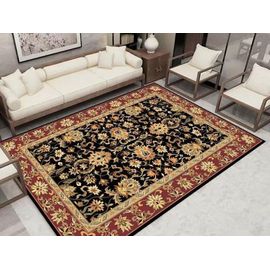 Tapis De Sol Bohème 140x200cm, Antidérapant, Vintage, Décoration D'intérieur, Noir