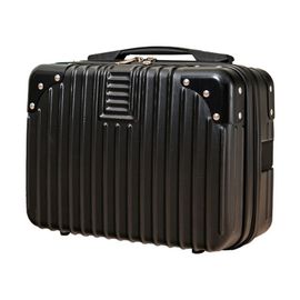 Valise cosmétique rigide noire de 14 pouces