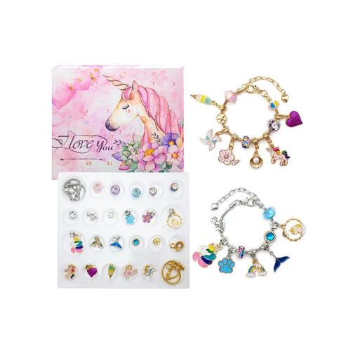Calendrier de l'Avent Licorne de Noël avec des bijoux surprises