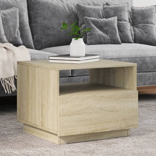 Vidaxl Table Basse Avec Lumières Led Chêne Sonoma 50x49x40 Cm