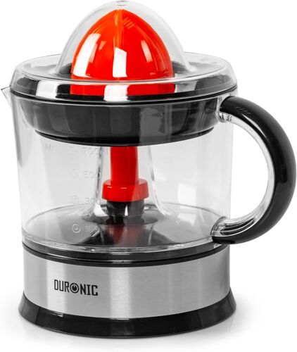 Duronic JE407 Presse-agrumes de 40W | Capacité de 700 ml | 2 cônes interchangeables | Filtre réglable pour la Pulpe | Idéal pour Jus d'Agrumes Oranges Citrons frais