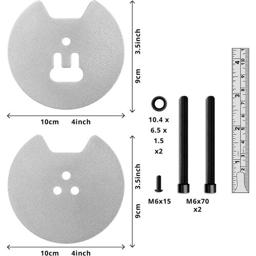 Duronic DM-GR-01 SR Grommet pour support d'écran de la gamme DM35 et DM451 Permet d'attacher un support d'écran en perçant le bureau à la place de la pince de de fixation