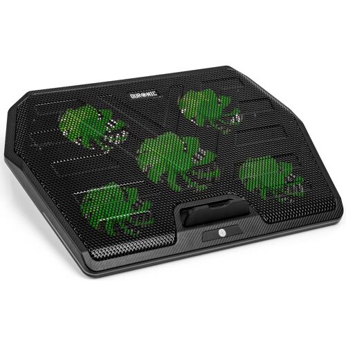 Duronic LC4 Refroidisseur Ordinateur Portable | 5 Ventilateurs | Tapis Refroidisseur pour Laptop Contre la surchauffe des appareils | 2 Ports USB | Hauteur Ajustable | Contrôle de la température