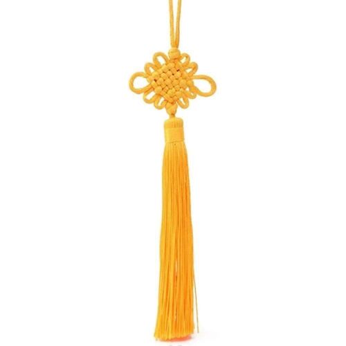 50 Pcs Fait À La Main Noeuds Chinois Jaunes Doux Tassels Cadeau De Vacances Pour Le Printemps, Cadeau Pour Le Nouvel An Décor