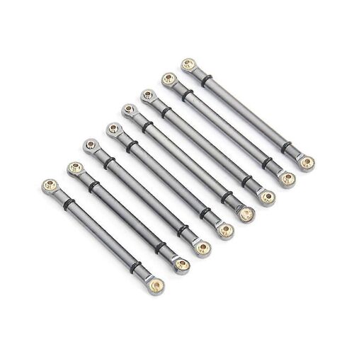 8pcs Metal Link Rod Pull Rod Linkage Set Pour Jouets Zp1001 Zp1002 Zp1003 Zp1004 1/10 Rc Crawler Car U