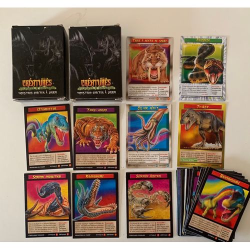 Créatures  Étranges  Et Sauvages - Mmiv - 2 Decks-De 100 Cartes + 40 Rares - - Donc 240 Cartes Dont 50 Préhistoriques -  Jeu De Cartes À Collectionner - 
