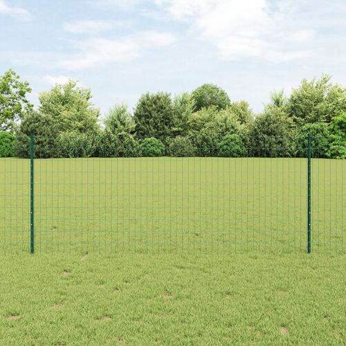 Vidaxl Ensemble De Clôture Euro Ensemble De 2 Vert Acier Galvanisé Grand