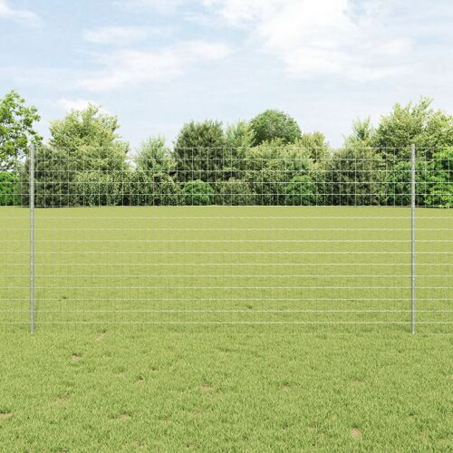 Vidaxl Set De Rouleau De Clôture Jardin Ensemble De 2 Acier Galvanisé