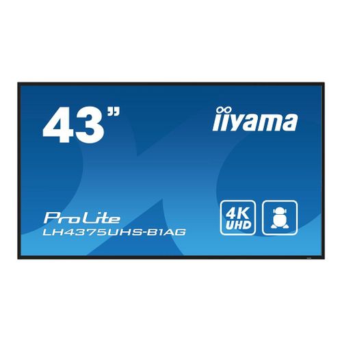iiyama ProLite LH4375UHS-B1AG - 43" écran LCD rétro-éclairé par LED - signalisation numérique - avec lecteur multimédia intégré, SDM Slot PC - Android -...