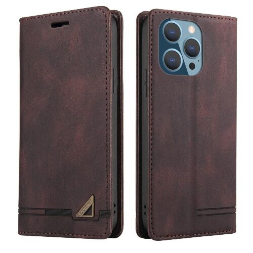 Étui Pour Iphone 14 Pro Max Cuir Premium Bicelle Deux Fentes Pour Cartes Cuir Premium - Le Brun