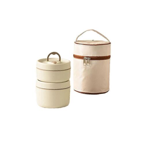 Ensemble de conteneur à lunch isolé portable Boîte à lunch Bento empilable Conteneur à lunch en acier inoxydable Wi