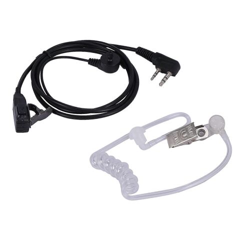 2 broches Oreillette Acoustique Tube D'air Micro Micro Écouteur Écouteur Casque Écouteur compatible avec Walkie