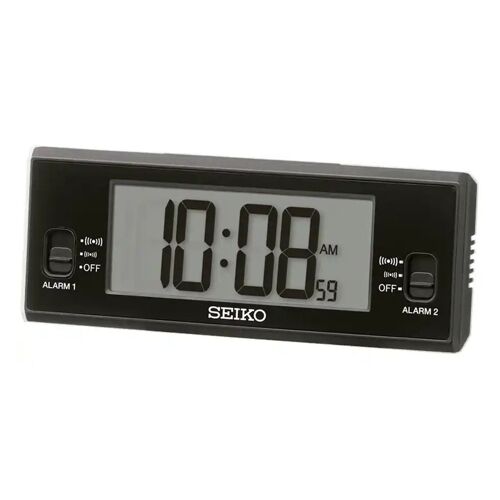 Réveil Seiko affichage digital double alarme noir