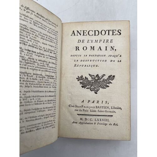 Anecdotes De L'empire Romain, Depuis Da Fondation Jusqu'à La Destruction De La République