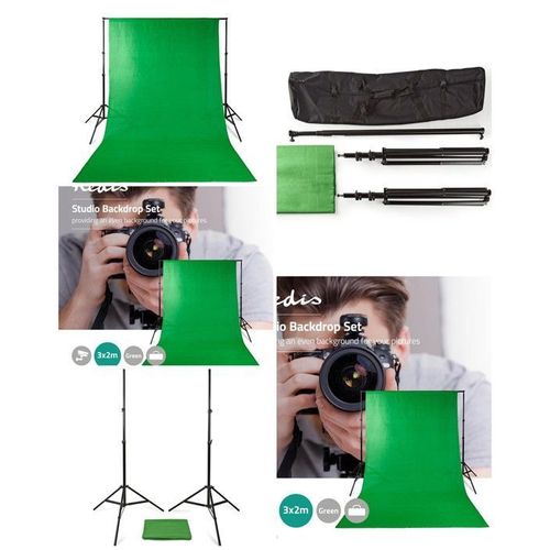 Kit Studio Photo Professionnelle avec Système de Fond arrière-plan 2 trépieds + Sac de transport