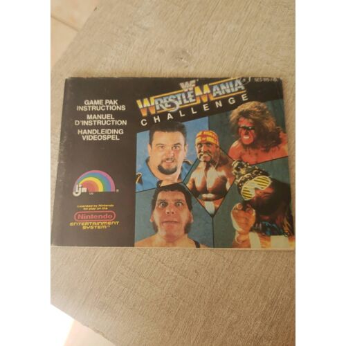Notice Original De Jeu Wf Wrestle Mania Challenge Pour Nintendo Nes