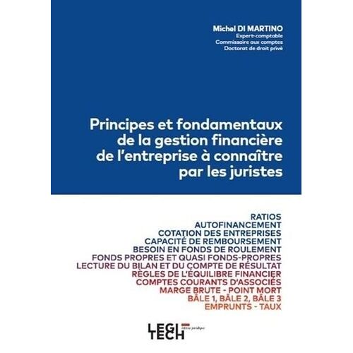 Principes Et Fondamentaux De La Gestion Financière De L'entreprise À Connaître Par Les Juristes