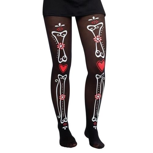 Collant Femme - Ptit Clown - Noir - Impression Dia De La Muerte