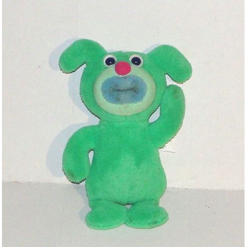 Peluche Sing A Ma Jigs Chien Vert Bouche Bleu Sonore Fisher Price