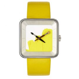 Montre Square 35 Akteo Peinture Jaune Collection Art Peinture