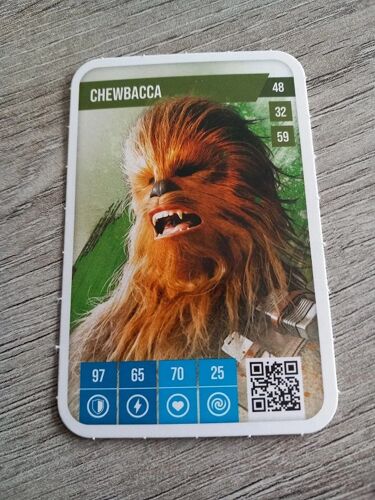 Carte Star Wars Auchan N°48 Chewbacca