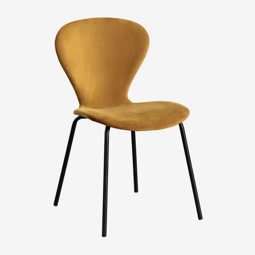 Pack De 4 Chaises De Salle À Manger Empilables En Velours Noir