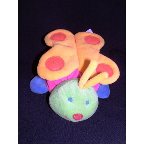 Doudou Papillon Priscilla Grelots - 16 Cm