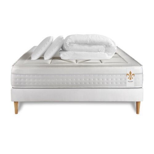 Pack Le Vingt-Huit 160 x 200 cm sommier Blanc