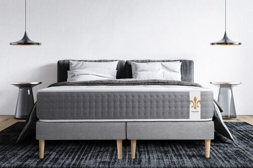 Ensemble Le Vingt-Six 160 x 200 cm double sommiers Gris