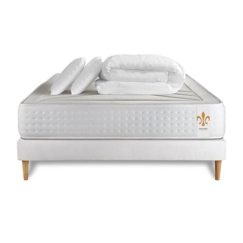 Pack Le Vingt-Quatre 140 x 190 cm sommier Blanc