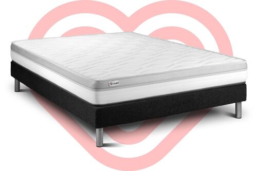 Ensemble VITAL RELAX 160 x 200 cm sommier Kit noir