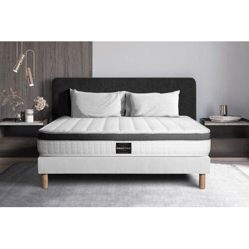 Ensemble Superieur 140 x 190 cm sommier Kit Blanc