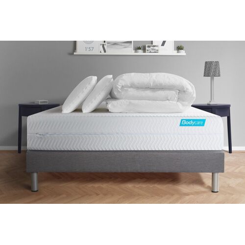 Pack BIOCARE 140x190 Mousse a memoire de forme BIO 5 zones Maxi epaisseur + Couette + 2 oreillers