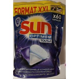 Lot de 2 boitrs de Capsules lave-vaisselle Sun optimum tout en 1 x60