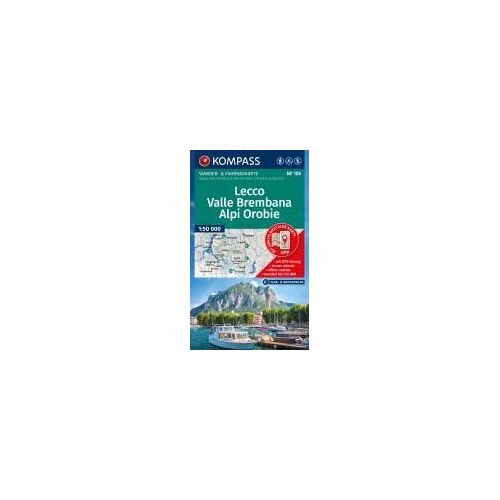 Kompass Wanderkarte 105 Lecco, Valle Brembana, Alpi Orobie 1:50.000