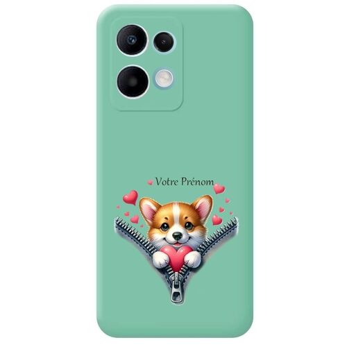 Coque Turquoise Pour Redmi Note 13 5g Chien Coeur