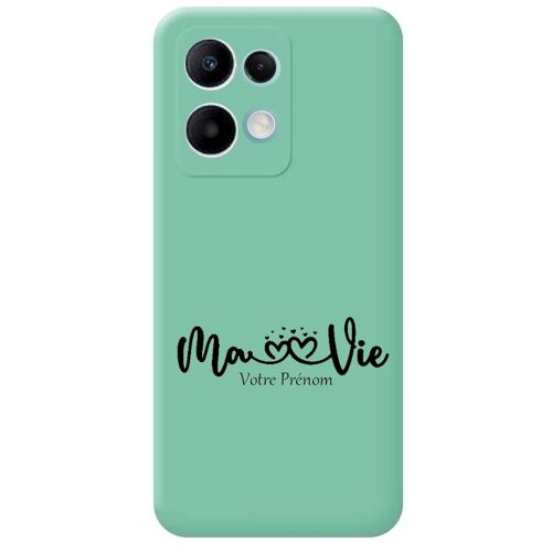 Coque turquoise pour Redmi Note 13 5G Ma vie et coeur
